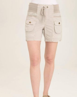 Xcvi Felix Poplin Drawstring Short In Ripple Pigment