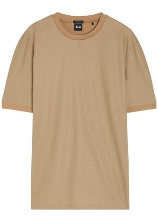 BOSS Boss Waffle Cotton T-shirt - Brown - XL