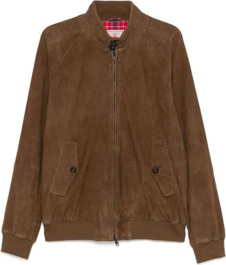 Baracuta Groen leren jas voor mannen - Heren - Bomber jackets - Bruin - 3XL - Leer - Jassen