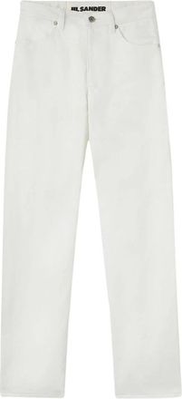Jil Sander Jeans met decoratieve stiksels - Dames - Regular Fit Jeans - Wit - W26 - Denim - Jeans