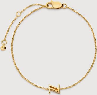 Monica Vinader Gold Initial Z Chain Bracelet