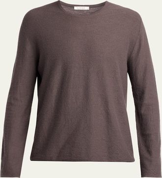 The Row Mens Felted Cashmere Crewneck Sweater