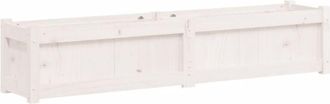 vidaXL Garden Planter White 150x31x31 cm Solid Wood Pine Vidaxl