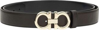 Ferragamo Dark Brown Logo Buckle Belt