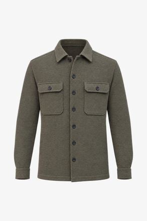 Genti Monogram Overshirt Bucks | Groen
