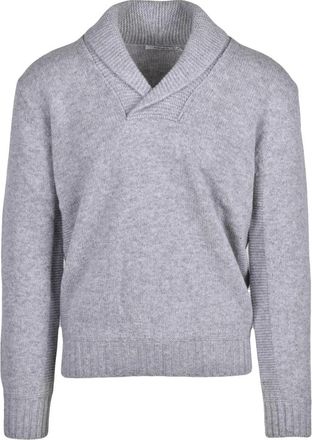KANGRA Maglione sciallato - Heren - Ronde hals truien - Grijs - L - Wol - Truien & Vesten