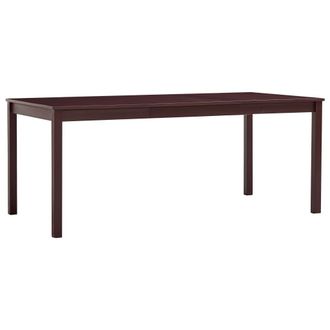 vidaXL Mesa De Comedor De Madera De Pino Marr&oacute;n Oscuro 180x90x73 Cm Vidaxl