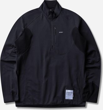SATISFY Men s FuzzFleece Grid Half-Zip Top Black