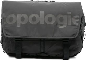 Topologie Borsa messenger con stampa logo - Grigio
