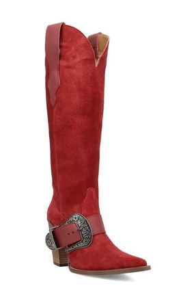 Dingo Yeehottie Over the Knee Western Boot in Red at Nordstrom, Size 7.5
