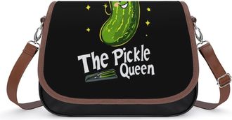 Generic Pickle Cute Queen Womens Crossbody Bag Fashion Shoulder Handbags Message Tote Bag with Adjustable Strap