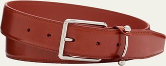 Christian Louboutin Mens Chambeliss Collar-Pin Smooth Leather Belt