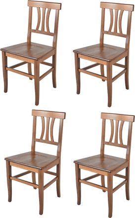 Tommychairs Tommychairs 4 Sillas Artemisia En Haya Nogal Claro Asiento De Madera