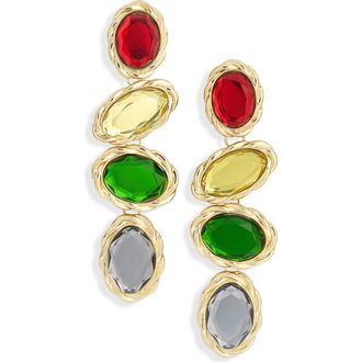 Eye Candy Los Angeles Celeste Butterfly & Flower Link Drop Earrings in Gold at Nordstrom Rack