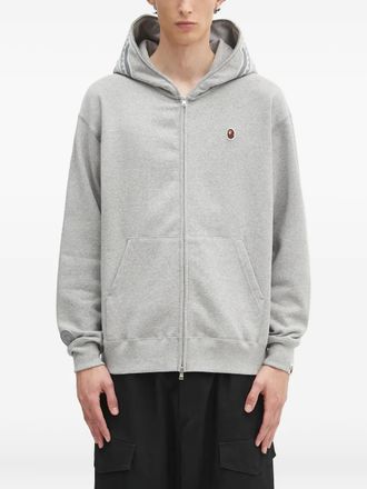 A Bathing Ape Felpa One Point Ape Head Shark con zip e cappuccio - Grigio
