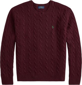 Ralph Lauren Gebreide trui met ronde hals - Heren - Truien - Rood - Maat: S