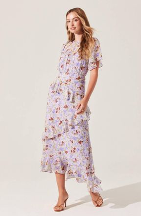 Astr Floramae Dress In Lavender Floral