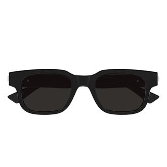 Bottega Veneta Klassieke Vierkante Zonnebril - Heren - Accessoires - Zwart - Maat: 49 MM