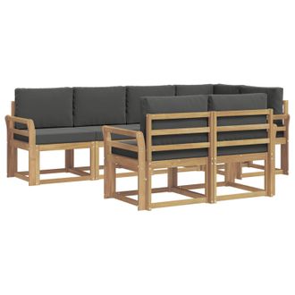 vidaXL Conjunto De Sof&aacute;s De Exterior 7 Pcs Blanco Y Antracita Vidaxl