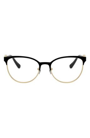 Versace 54mm Cat Eye Optical Glasses in Black at Nordstrom
