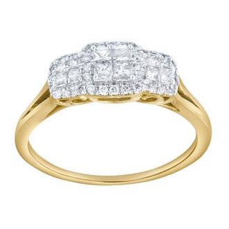 LuvMyJewelry Varenne 0.35 Ct 10K Gold Diamond Ring in 10K Yellow Gold at Nordstrom, Size 7.5