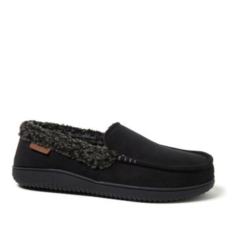 Dearfoams Mens Alexander Microsuede Moccasin Slipper