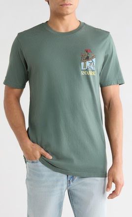 Roark Enjoy Cotton Graphic T-Shirt in Slate Green at Nordstrom, Size Xx-Large