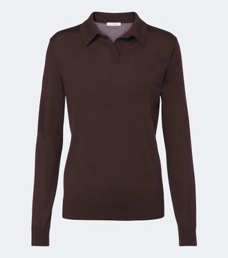The Row Pauli wool and silk polo sweater