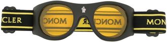 Moncler logo-print ski-goggles - unisex - Acetate - One Size - Yellow