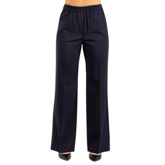 Max Mara Broeken, Dames, Blauw, M, Petra Wide Broeken