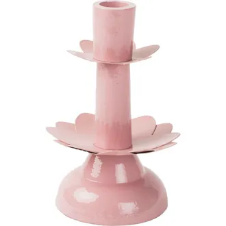 Mela Artisans Lotus Bloom Tapered Pink Candleholders Large in Pink Floral at Nordstrom