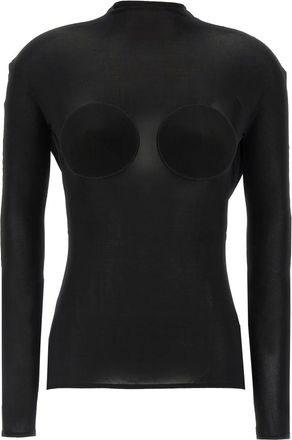 Jean Paul Gaultier Dames, Tops, Zwart, Maat: XS Jersey