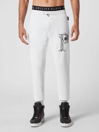 Philipp Plein Slim Fit Jersey Jogging Trousers with Logoed Elasticated Waistband