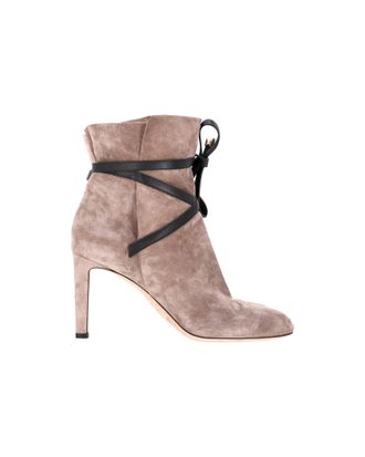 Jimmy Choo London Jimmy Choo Dalal 85 Enkellaarsjes in Beige Suède