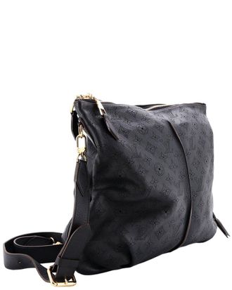 Louis Vuitton Black Mahina Leather Selene MM (Authentic Pre-Loved)