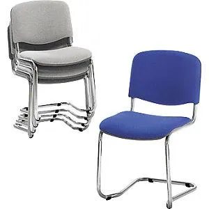 Nowy Styl Certeo - Silla Oscilante Apilable Respaldo Acolchado Armaz&oacute;n Cromado
