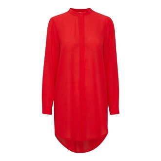 Ichi IHCellani Long SH2 - - Blouses & Shirts - Donna - Rosso - M