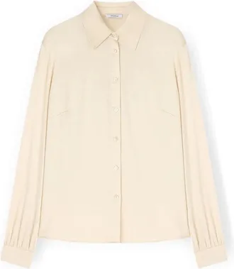 Motivi Dames, Blouses & Shirts, Wit, Maat: XS Satijn