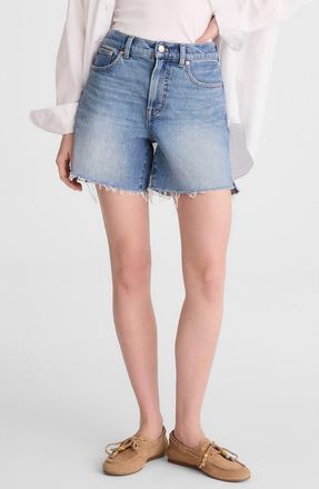 Madewell The Perfect Vintage Mid Length Denim Shorts in Midvale Wash at Nordstrom, Size 23