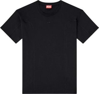 Diesel Biologisch Katoen Logo T-shirt - Heren - T-shirts - Zwart - S - Katoen - Tops