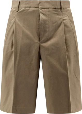 Ami Virgin Wool Tailored Shorts - Heren - Korte Broeken - Beige - W40 - Wol - Korte Broeken