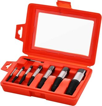OEM Juego De 8 Extractores De Tornillos, Kit De Herramientas Para Extraer Tornillos Da&ntilde;ados, Pernos Rotos Y Tuber&iacute;as De Agua Con Estuche De Almacenamiento