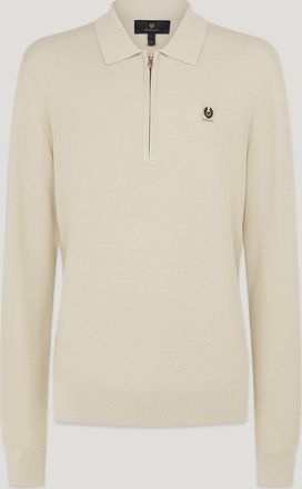 Belstaff Belstaff Polo De Punto Drift para hombre Mezcla de algodón y seda Beige piedra 2XL