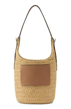 Helen Kaminski Nisida Raffia Bucket Bag in Natural/caramel at Nordstrom