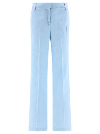 Jacob Cohen Womens Selena Trousers - Light Blue Linen - Size EU 38 (Womens)