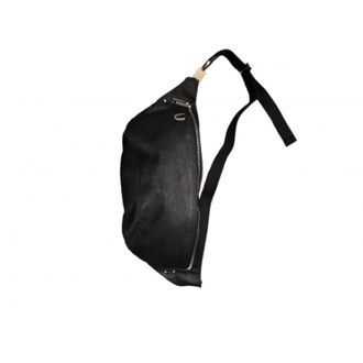 Rick Owens Oversize Black Leather Bumbag