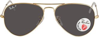 Ray-Ban Ray Ban Aviator Classic Polarized Black Pilot Unisex Sunglasses RB3025 919648 55