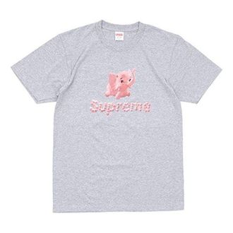 SUPREME SS17 Elephant Tee Grey Small Short Sleeve Unisex Gray SUP-SS17-315