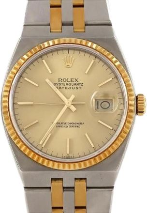 Rolex Pre-owned Oysterquartz Stainless Steel Yellow Gold 17013 - Dames - Vintage Horloges - Geel - ONE Size - Vintage