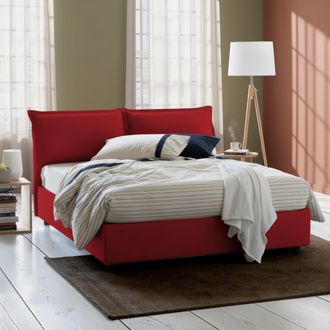 Talamo Italia Dmora - Cama Matrimonial Dcaprar, Cama Contenedor Con Revestimiento De Tela, 100% Made In Italy, Apertura Frontal, Adecuado Para Colch&oacute;n 160x190 Cm, R